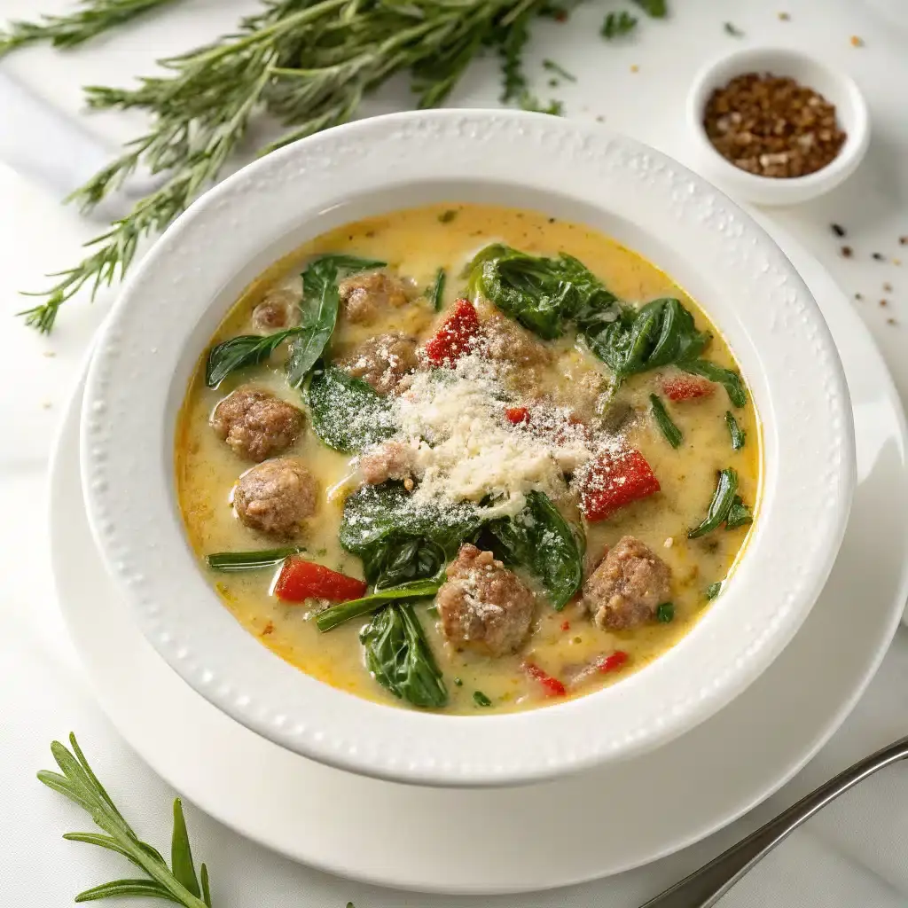 Creamy Parmesan Italian Sausage Soup