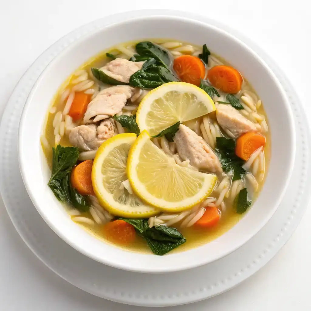 Slow Cooker Lemon Chicken Orzo Soup