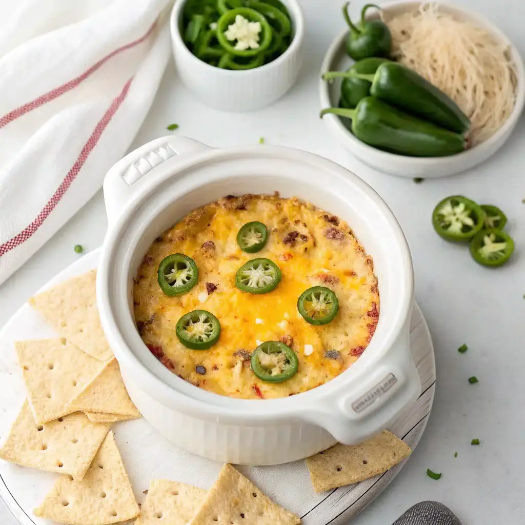 7-Min Prep Cheesy Jalapeño Popper Dip (Crockpot)