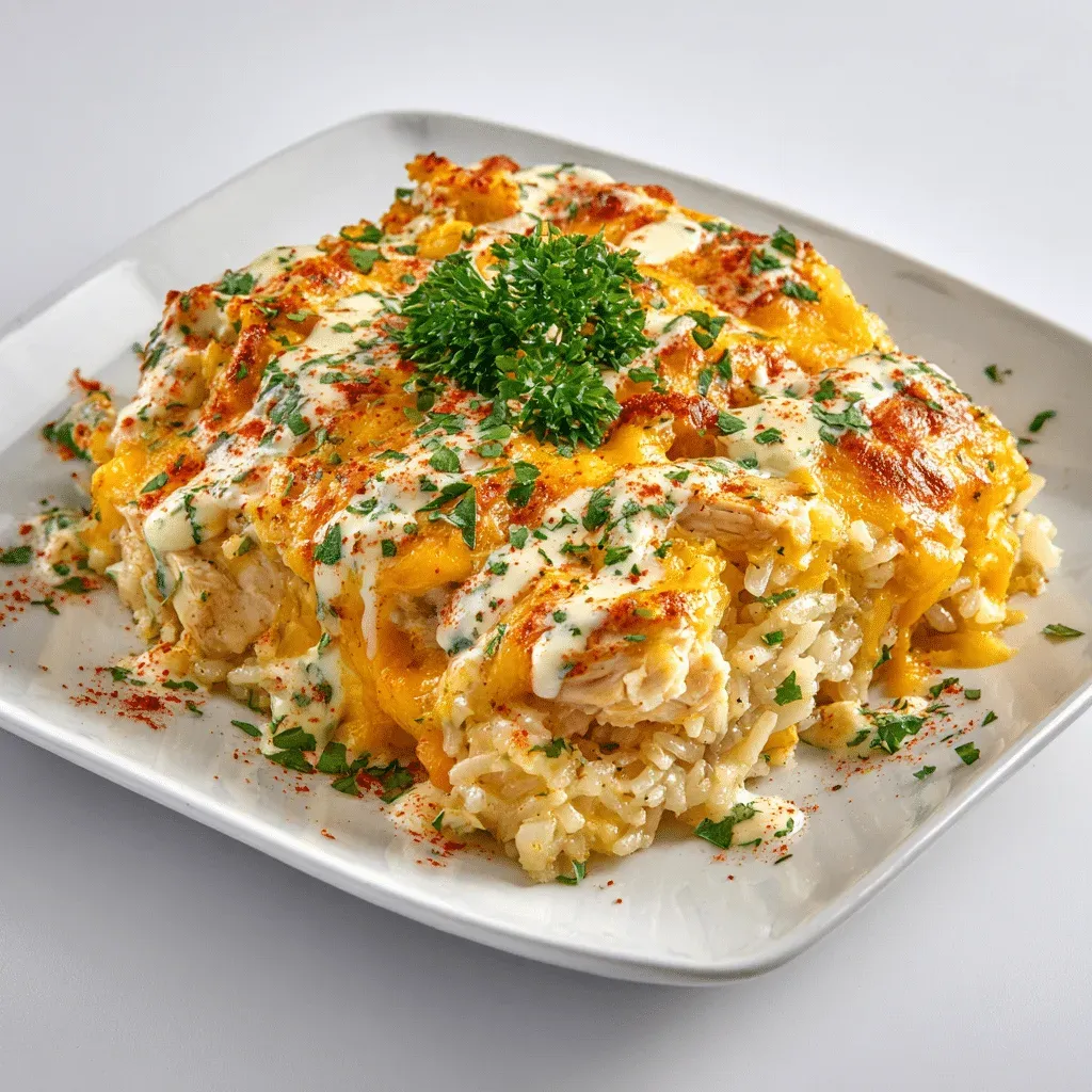 Cheesy Ranch Chicken & Rice Bake