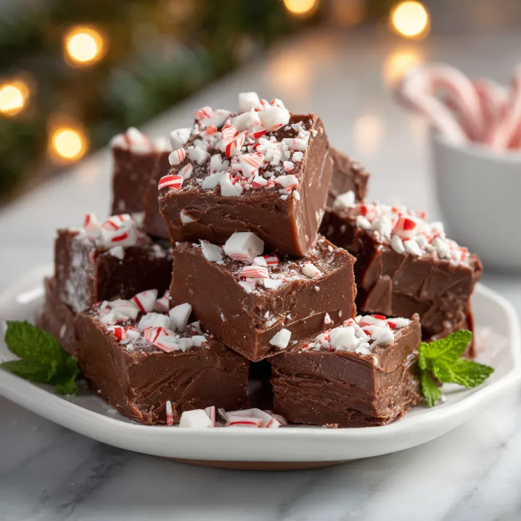 Slow Cooker Peppermint Fudge