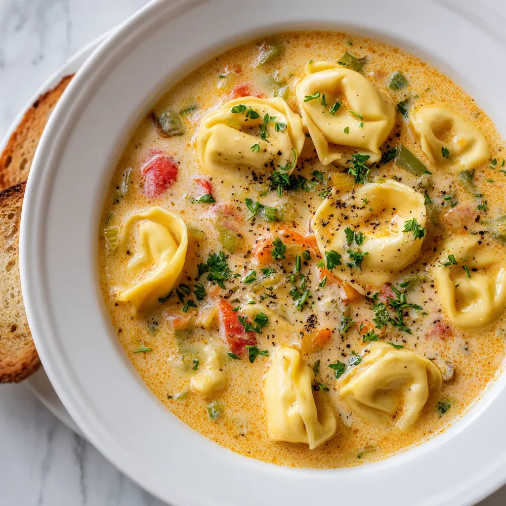 Creamy Tortellini Soup (Crockpot)
