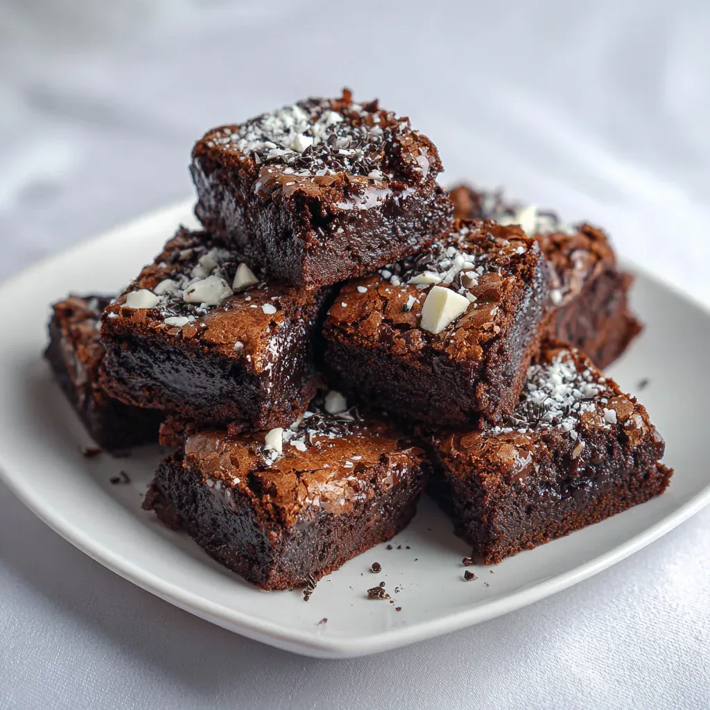 One Bowl Peppermint Brownies