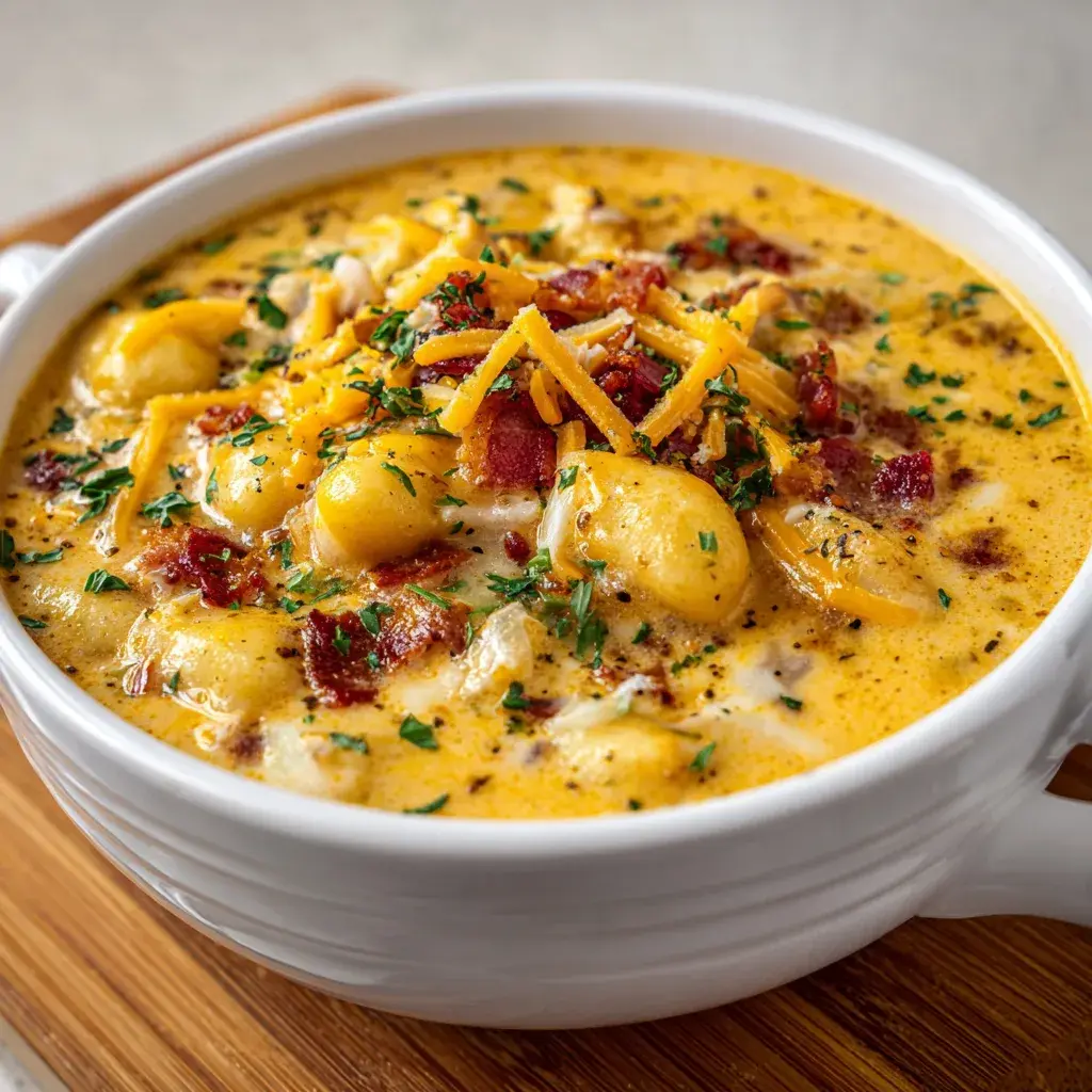 Bacon Cheddar Gnocchi Soup