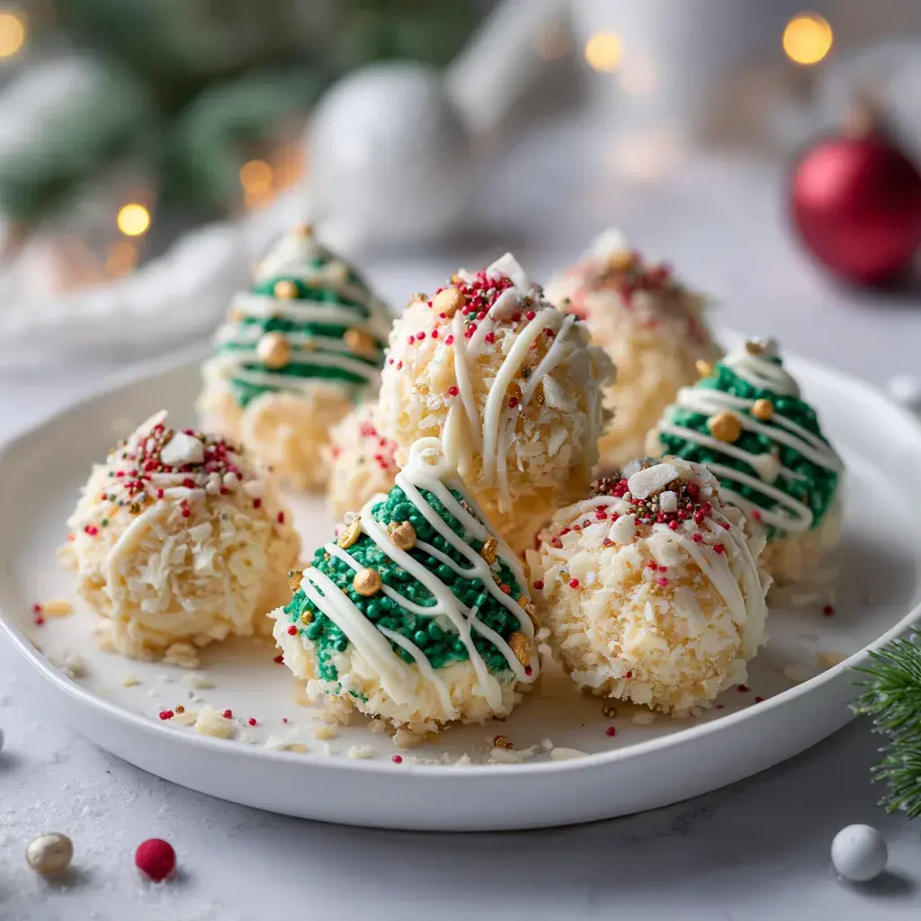 Christmas Tree Cake Truffles are the little bites I whip up when the holiday chaos hits DEFCON one.