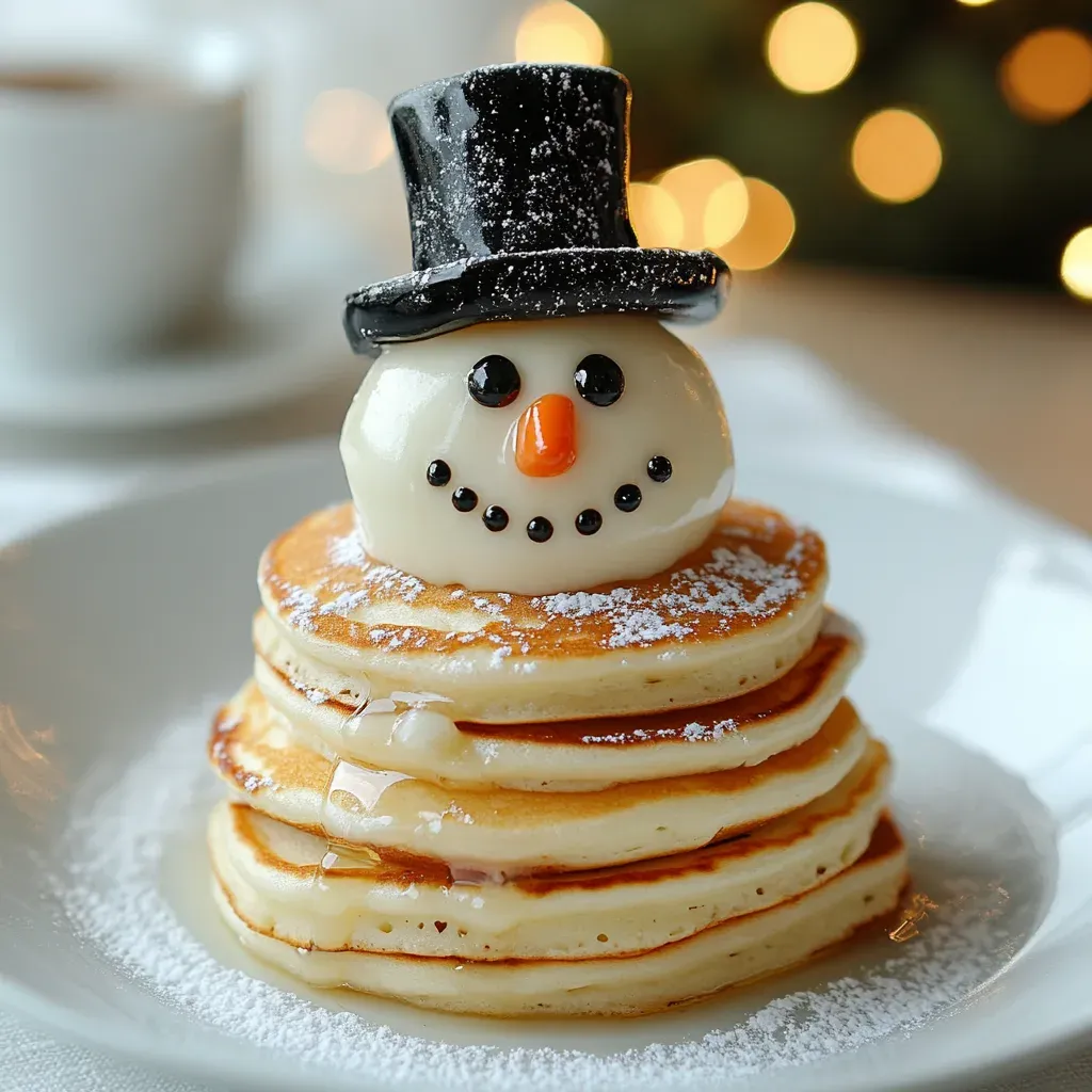 Snowman Pancake Stack