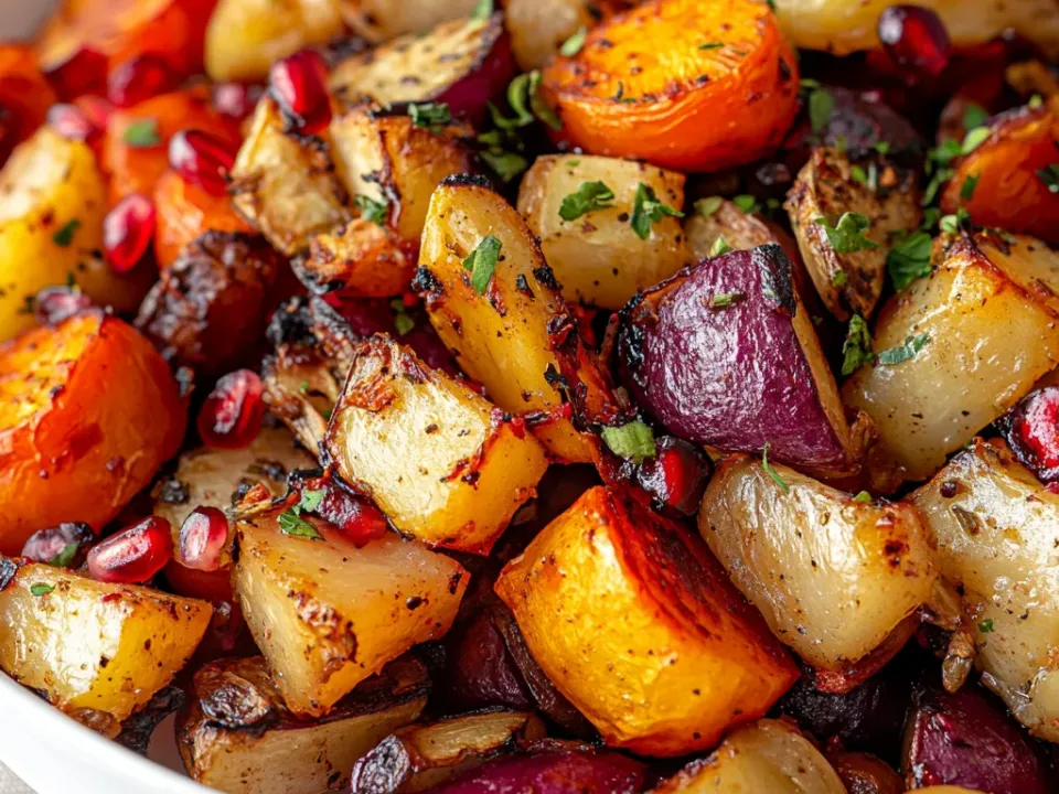 Pomegranate-Glazed Roasted Vegetables