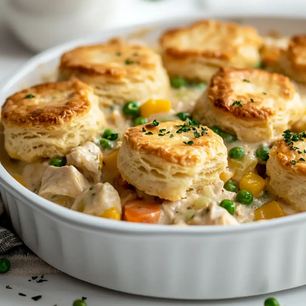 Chicken Pot Pie Casserole with Biscuits: Comfort Food That Wows!