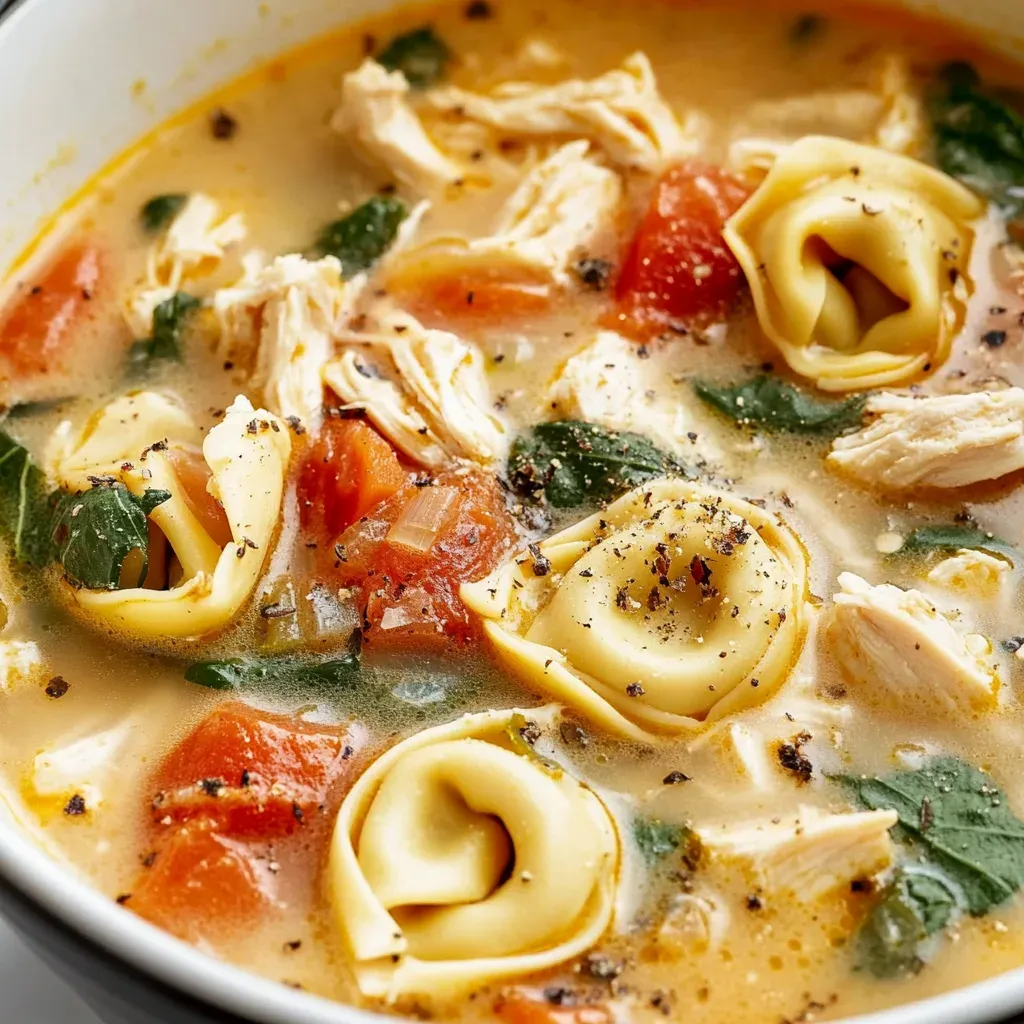 Slow Cooker Chicken Tortellini Soup Recipe That Warms Your Soul!