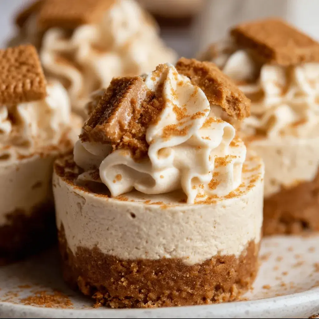 No-Bake Mini Biscoff Cheesecakes with Cookie Butter Whip – Irresistible!