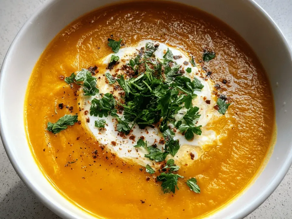 Ingredients for pumpkin butternut squash soup on a wooden table