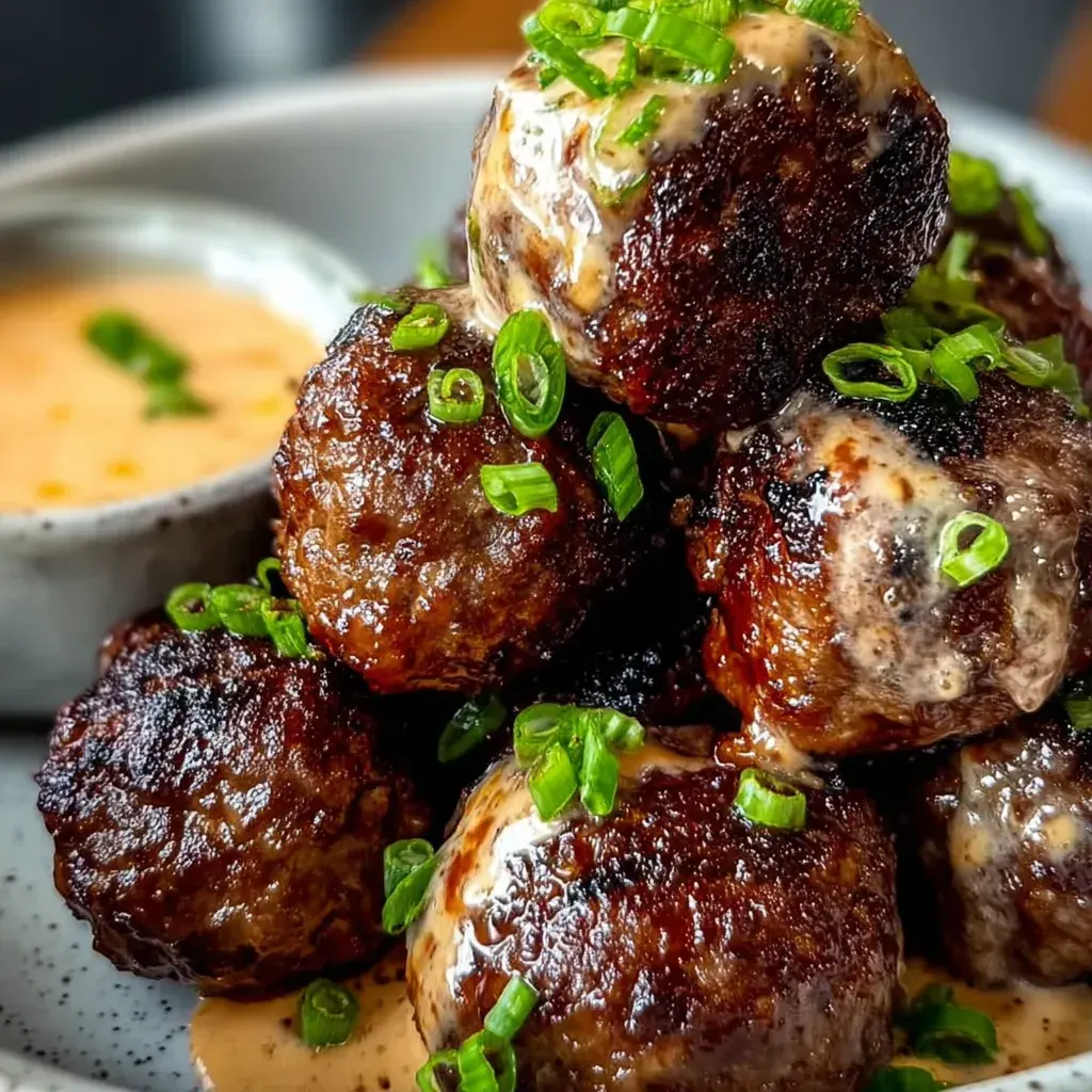 Tender Korean BBQ Meatballs with Spicy Mayo Dip That Wow!