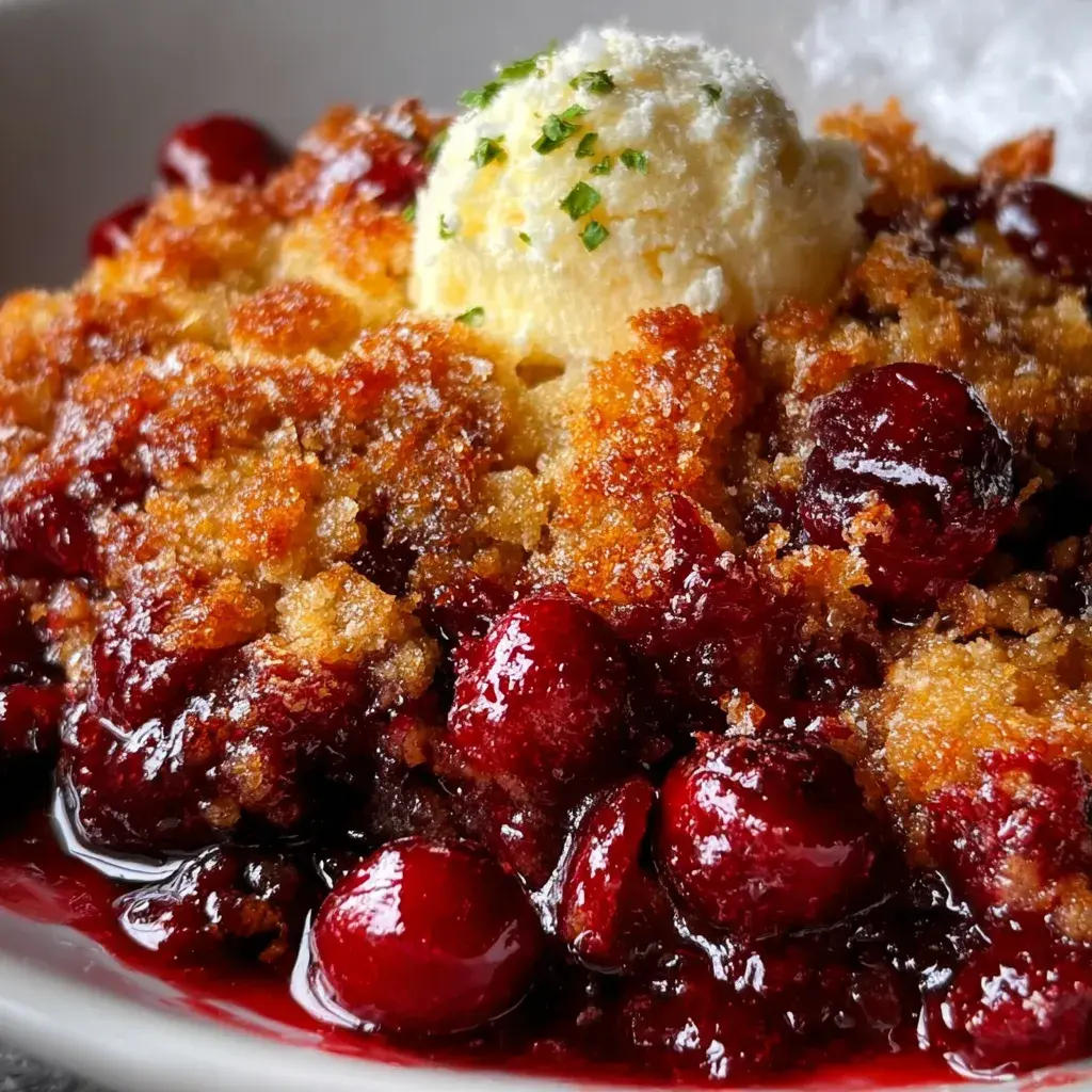Crispy Cranberry Cobbler: Irresistibly Sweet & Perfectly Crunchy!