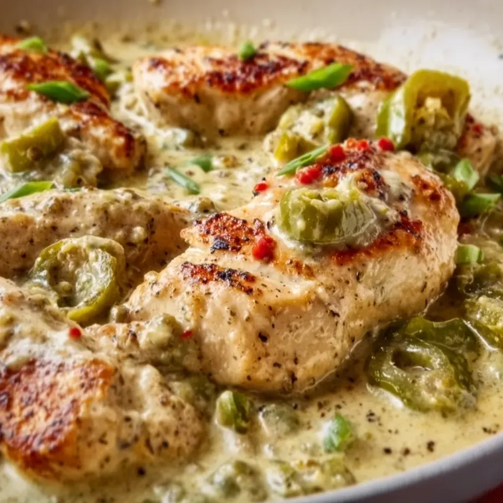 Creamy Pepperoncini Chicken Skillet | Easy, Tangy, Crowd-Pleaser!
