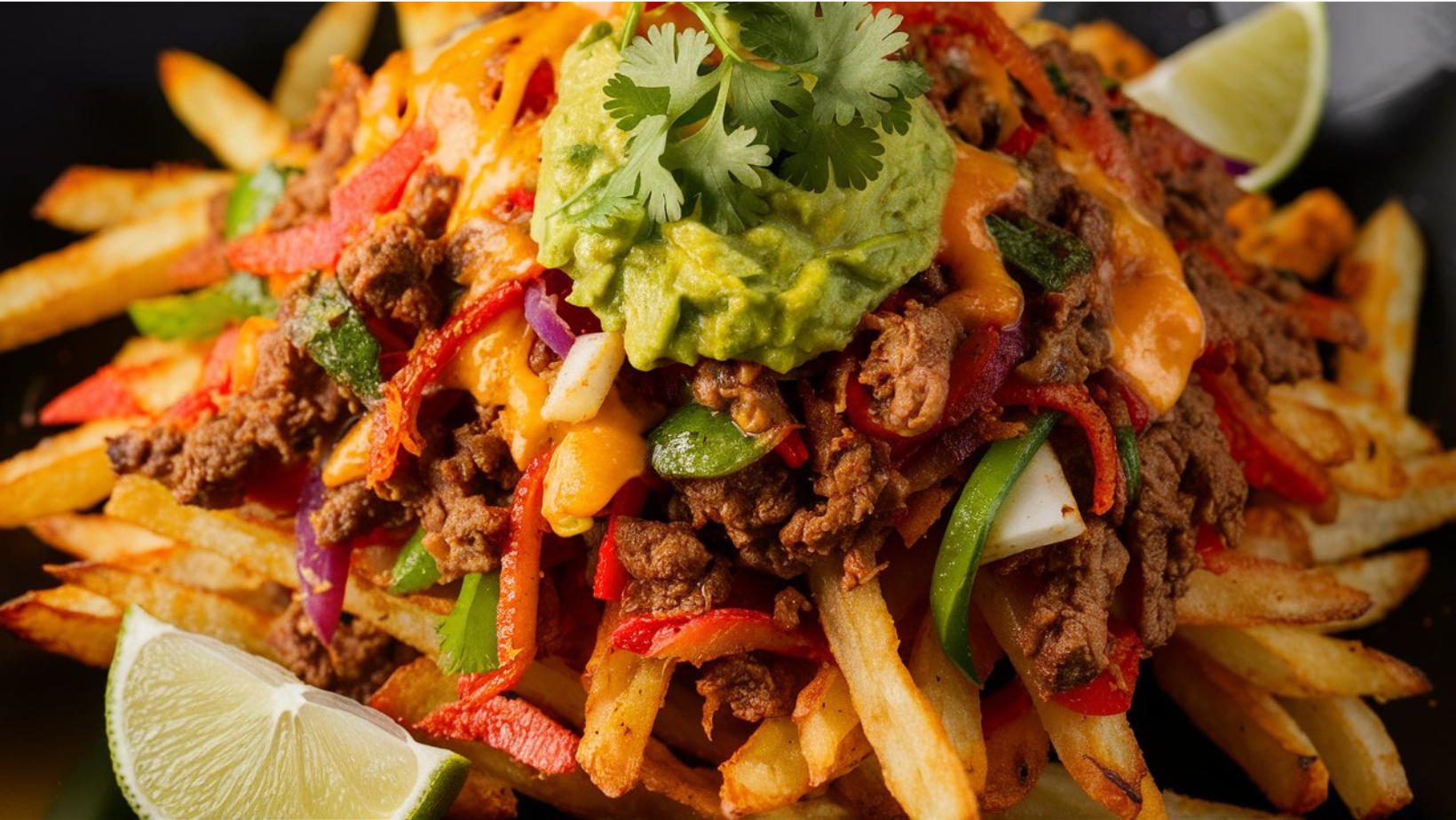 Fajita Fries, Loaded fajita fries, Spicy fajita fries, Mexican fries, Fajita seasoned frie