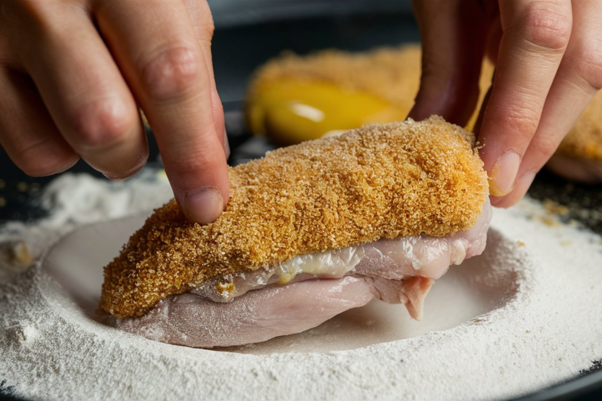 Should you flour chicken cutlets before breading