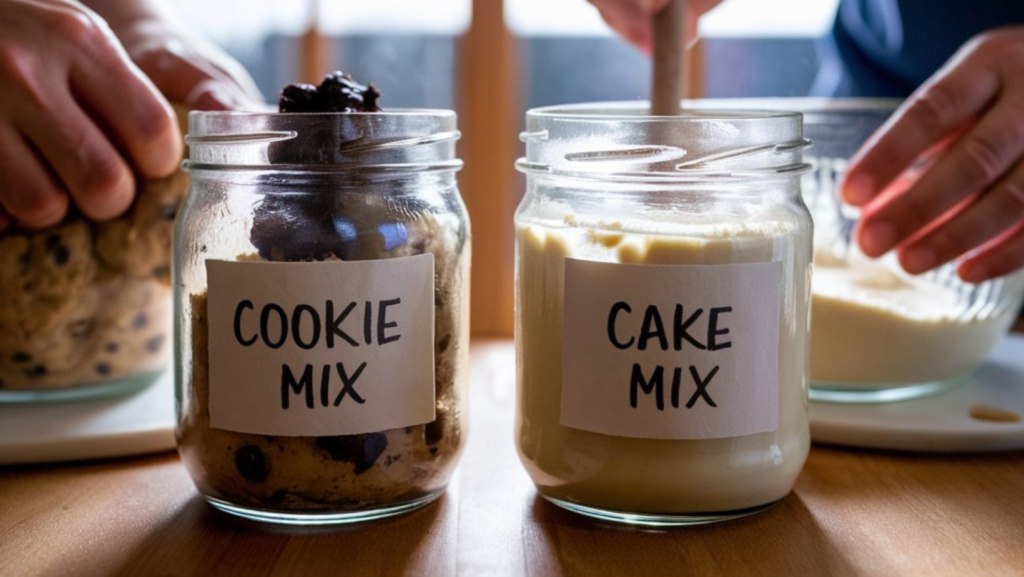 What's the difference between cookie mix and cake mix, Cookie mix vs cake mix,Cookie dough vs cake batter,Baking mix differences
