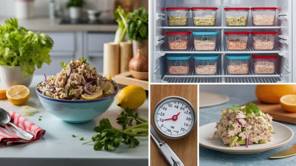 how long tuna salad keeps in the refrigerator, "Shelf life of tuna salad" "Refrigerated tuna salad storage" "Tuna salad fridge longevity"