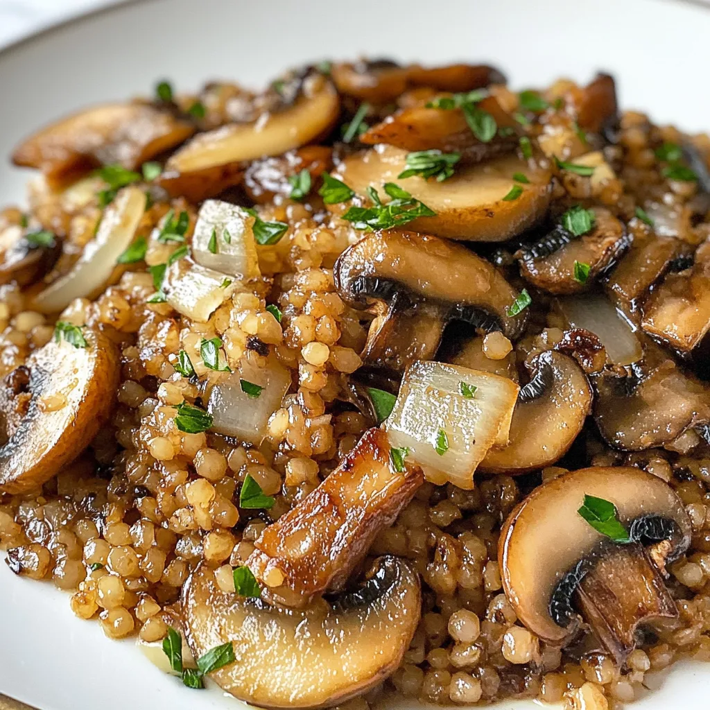 Buckwheat Kasha with Caramelized Mushrooms & Onions Recipe