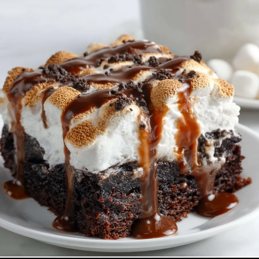 Chocolate Poke Cake with Marshmallow That Will Steal Your Heart!