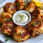 Crispy Crab Cake Bites with Lemon-Dill Sauce That Wow!