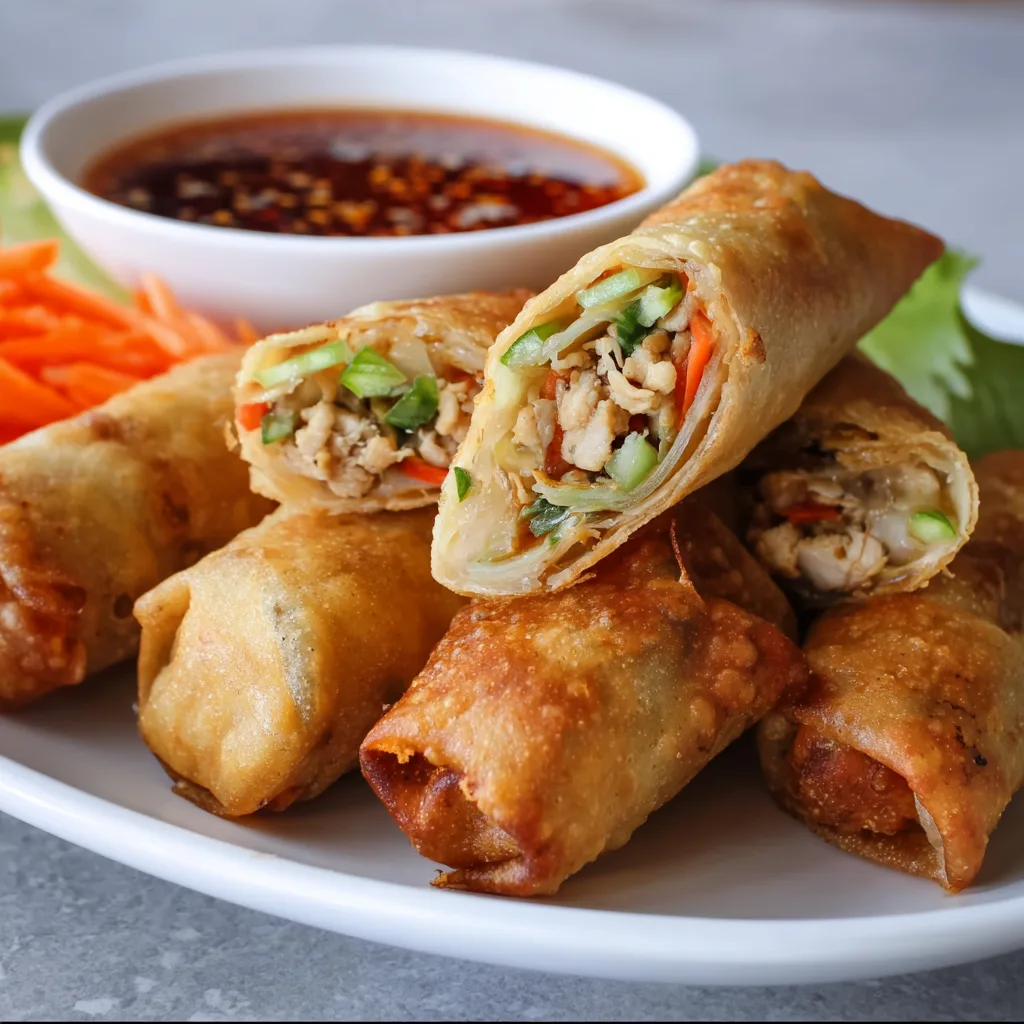 Crispy Homemade Chicken Spring Rolls: Irresistibly Crunchy & Juicy!