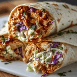 BBQ Chicken Coleslaw Wraps: Irresistibly Fresh & Flavor-Packed!