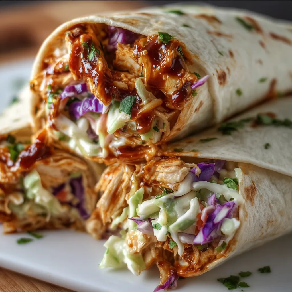 BBQ Chicken Coleslaw Wraps: Irresistibly Fresh & Flavor-Packed!