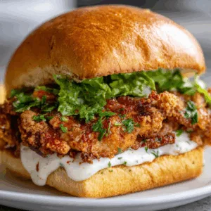 Cajun Crispy Chicken Sandwich with Garlic Aioli – Irresistibly Crispy!