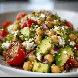 Chickpea Feta Avocado Salad: Fresh, Zesty & Irresistibly Healthy!