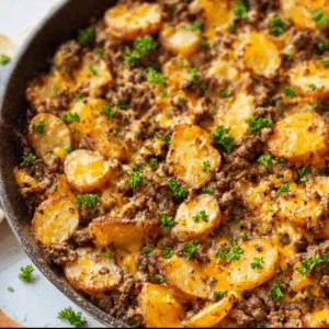 Classic Ground Beef & Potatoes Skillet: Easy, Comfort Food Bliss!