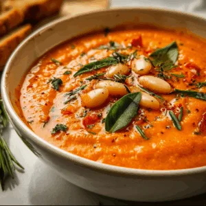 Creamy Tomato & Cannellini Bean Soup That Warms Your Soul