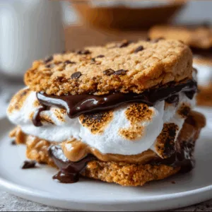 Peanut Butter Choc Chip S’mores with Brioche: Irresistibly Gooey!