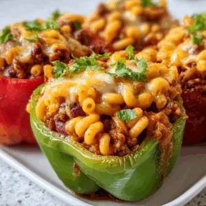 Baked Chili Mac Stuffed Peppers That Will Blow Your Mind!