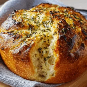 Garlic Herb Dutch Oven Bread - Irresistibly Fresh & Flavor-Packed!