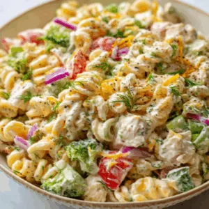 High Protein Ranch Pasta Salad: Creamy, Loaded & Irresistible!